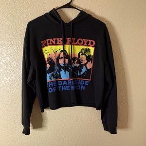 Pink Floyd dark side of the moon cropped hoodie